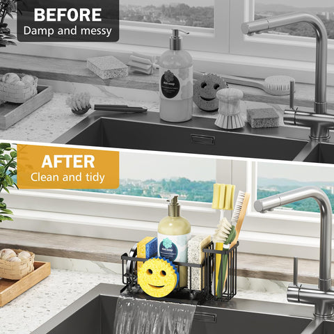 Epicano countertop organizer helps keep sink area clean and dry