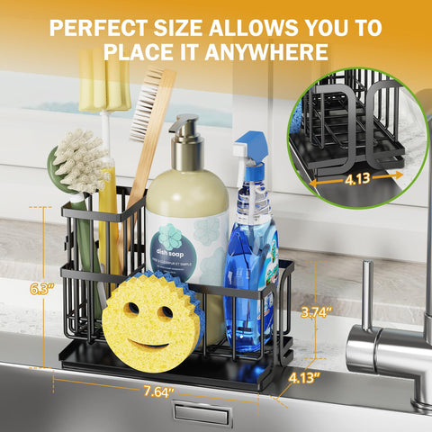 Epicano sink caddy with high brush holder keeps brushes within reach