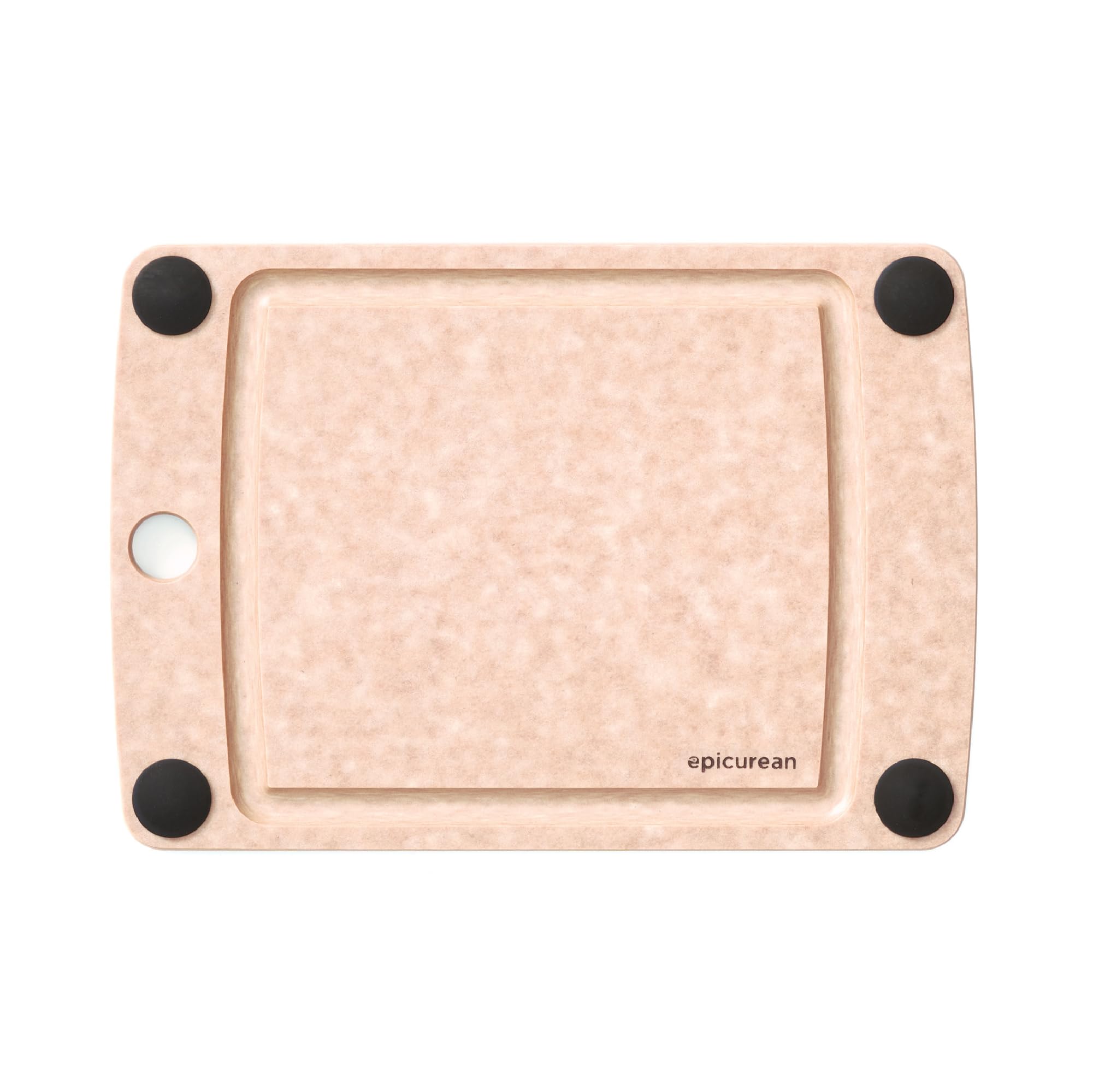 Epicurean All-In-One Cutting Board 10x7 in natural and black finish, ready for prep.