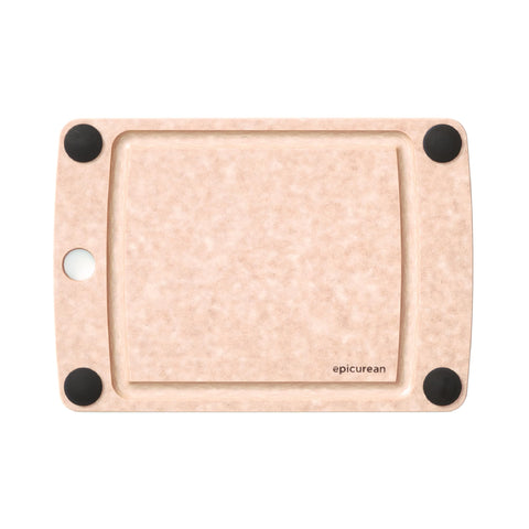 Epicurean All-In-One Cutting Board 10x7 in natural and black finish, ready for prep.