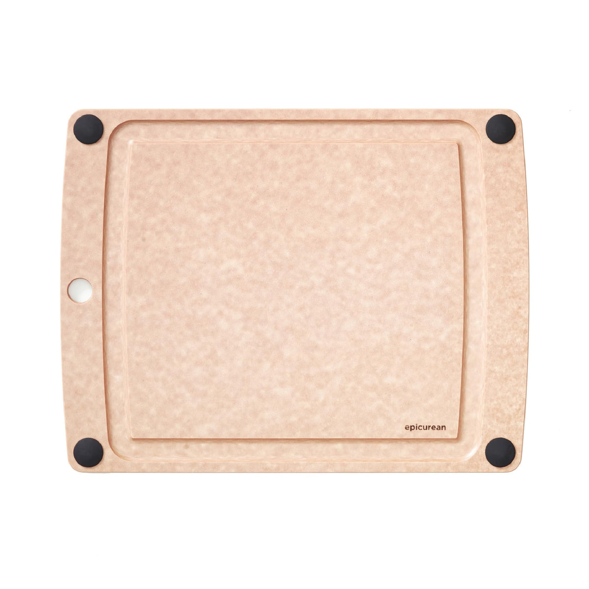Epicurean All-In-One Cutting Board on a countertop demonstrating a sturdy prep surface