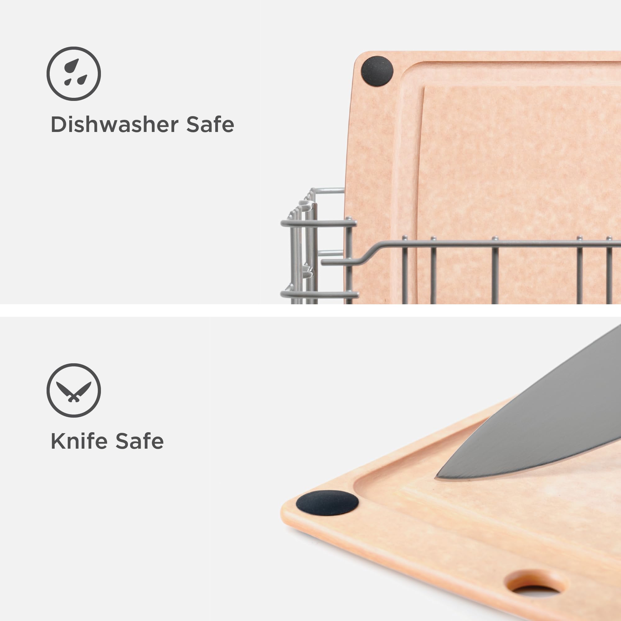 Epicurean All-In-One cutting board is thin and lightweight for easy storage