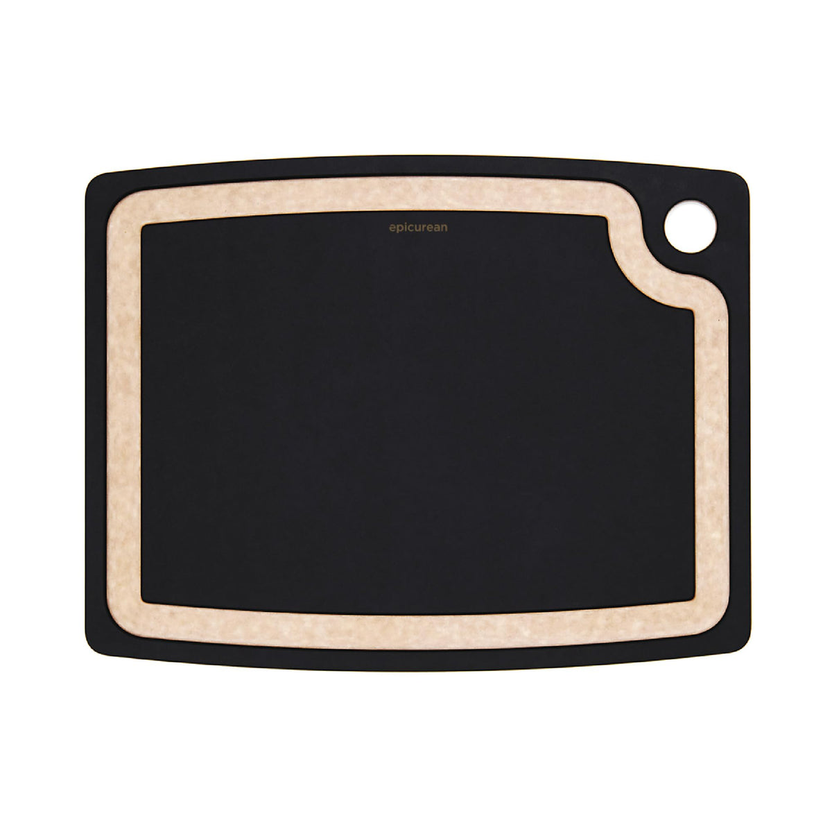 Epicurean Gourmet Series cutting board with juice groove keeps liquids off counters