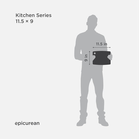 Epicurean slate board, made in USA, durable and stain resistant.
