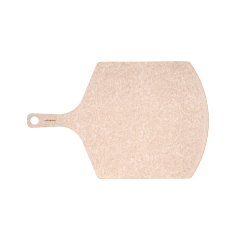 Epicurean pizza peel with beveled edge for smooth transfer from oven to board