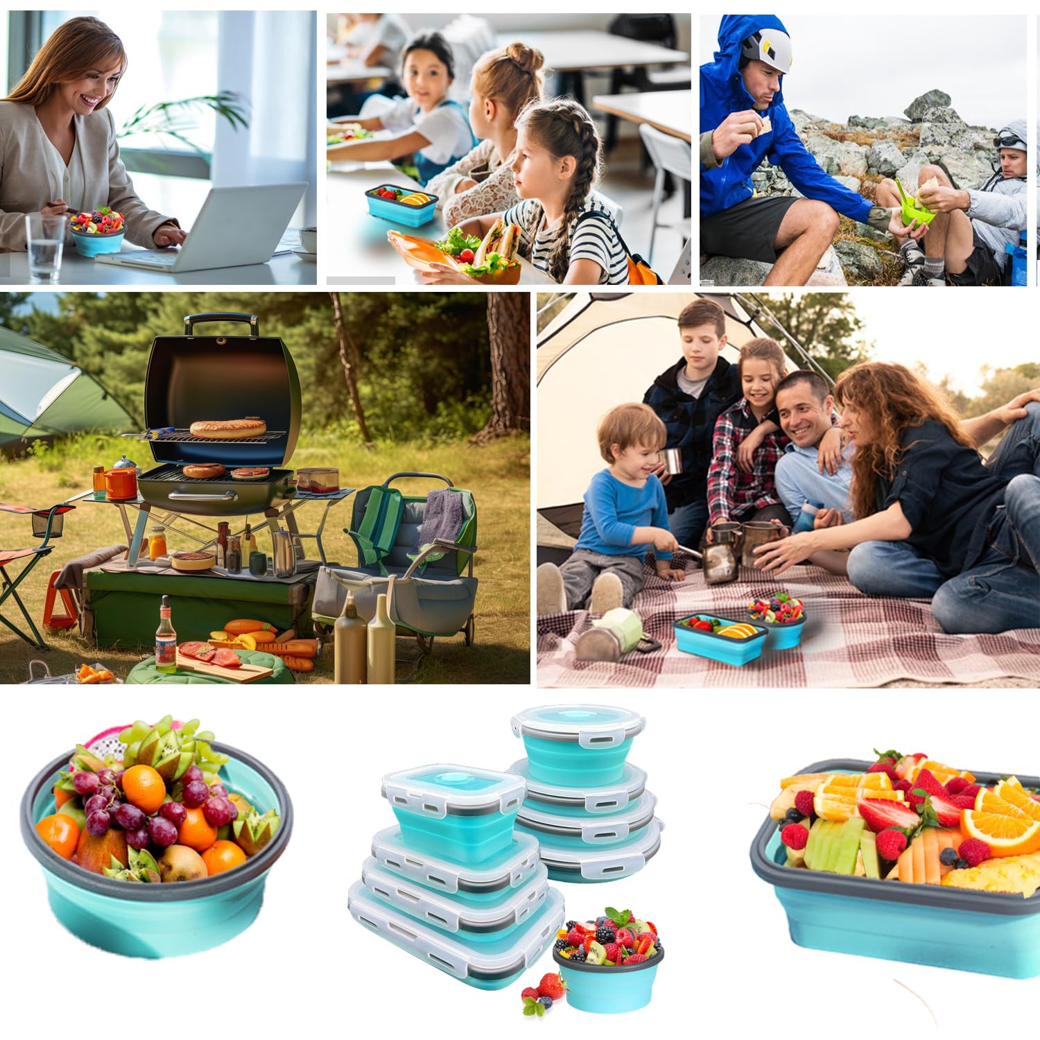 Epinke camping and travel collapsible bowls for versatile meals.