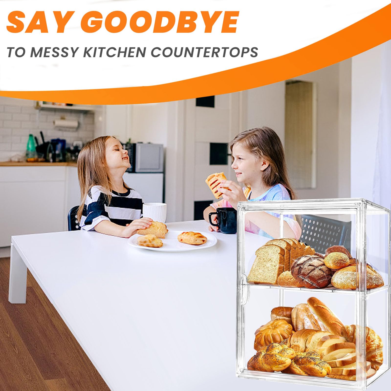 EPSUNORISE airtight lid keeps bread protected from dust and humidity