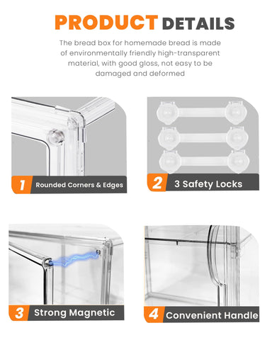 EPSUNORISE bread box on kitchen counter enhancing organization
