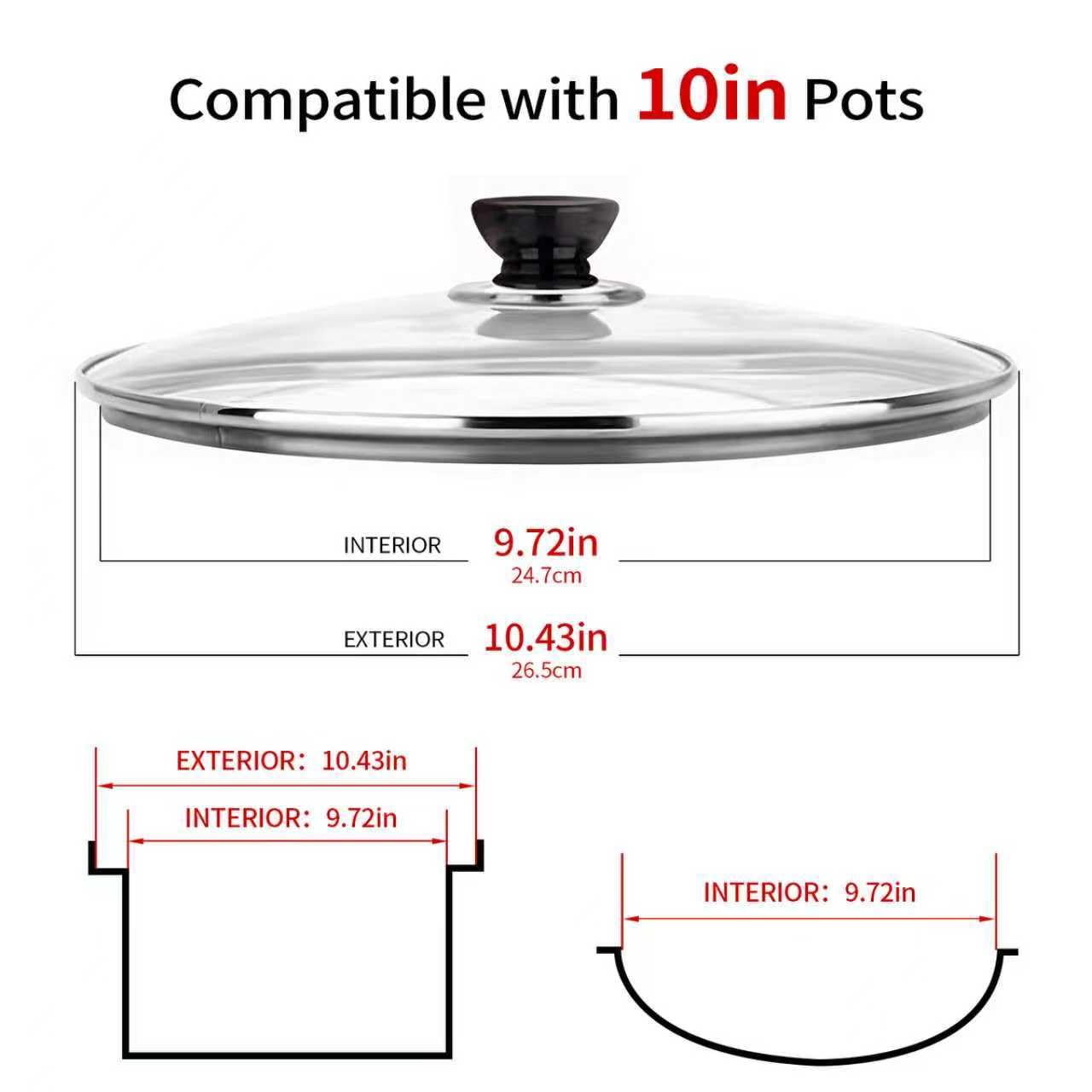 Eptcp pan lid with stainless steel rim ensures airtight seal and long-lasting protection.