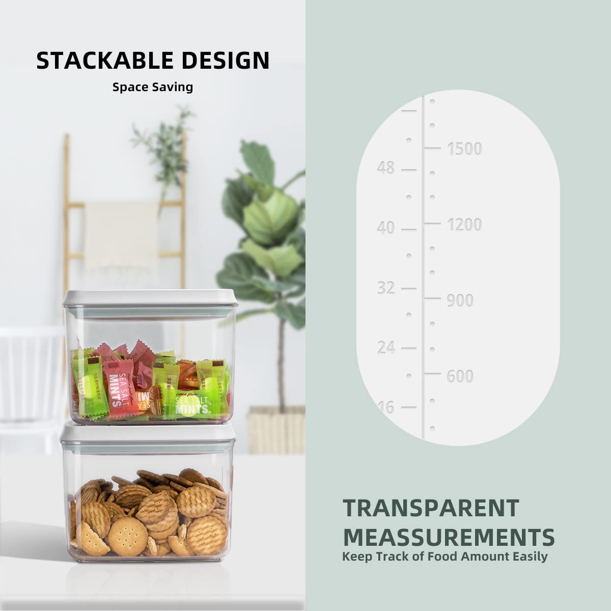 EQI 2.7qt pop airtight container for bulk ingredients and flour
