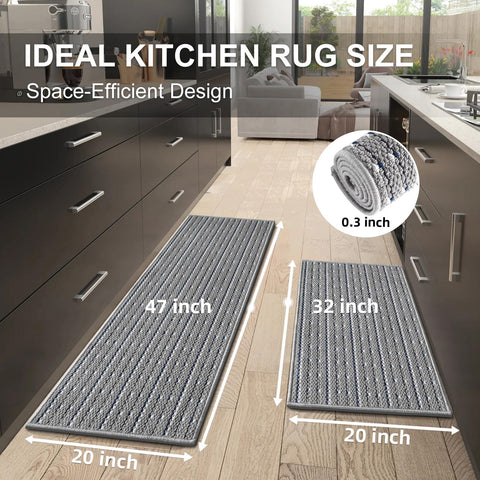 eqivei kitchen rug 20x32 entryway traps dirt and cushions feet.
