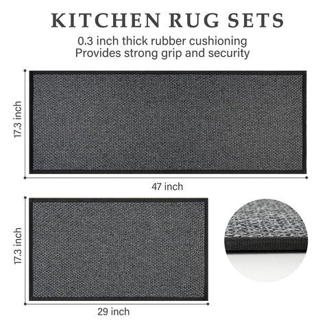 eqivei kitchen rug absorbent front-sink 29-inch for dry feet