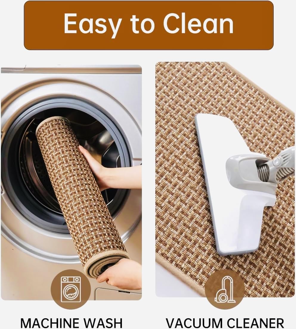 eqivei entryway kitchen mats brown, ideal for high-traffic areas