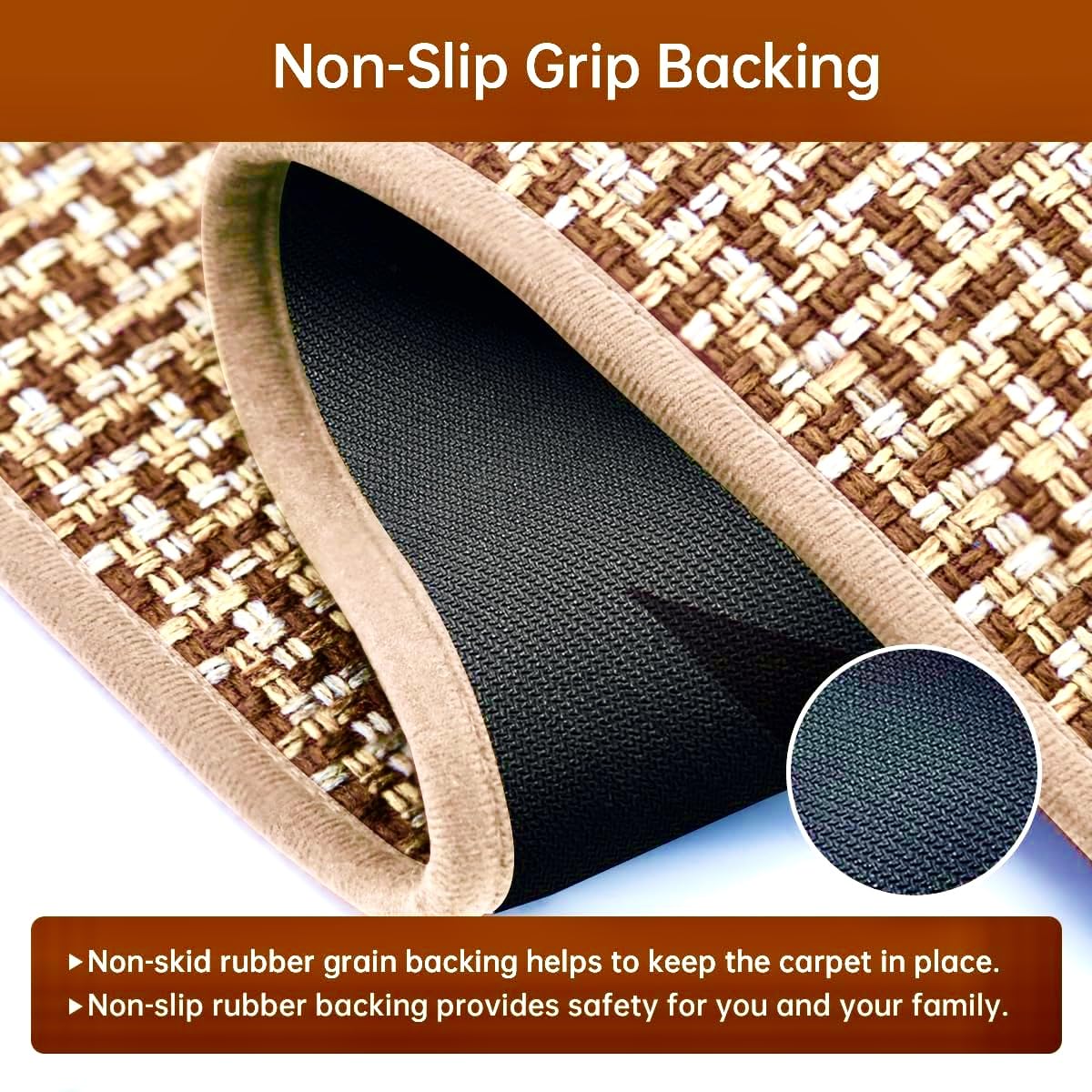 eqivei front-of-sink mat brown, provides comfort and moisture protection
