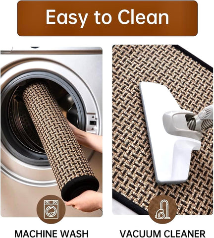 Eqivei set of 2 mats fits 47-inch and 29-inch spaces in kitchen.