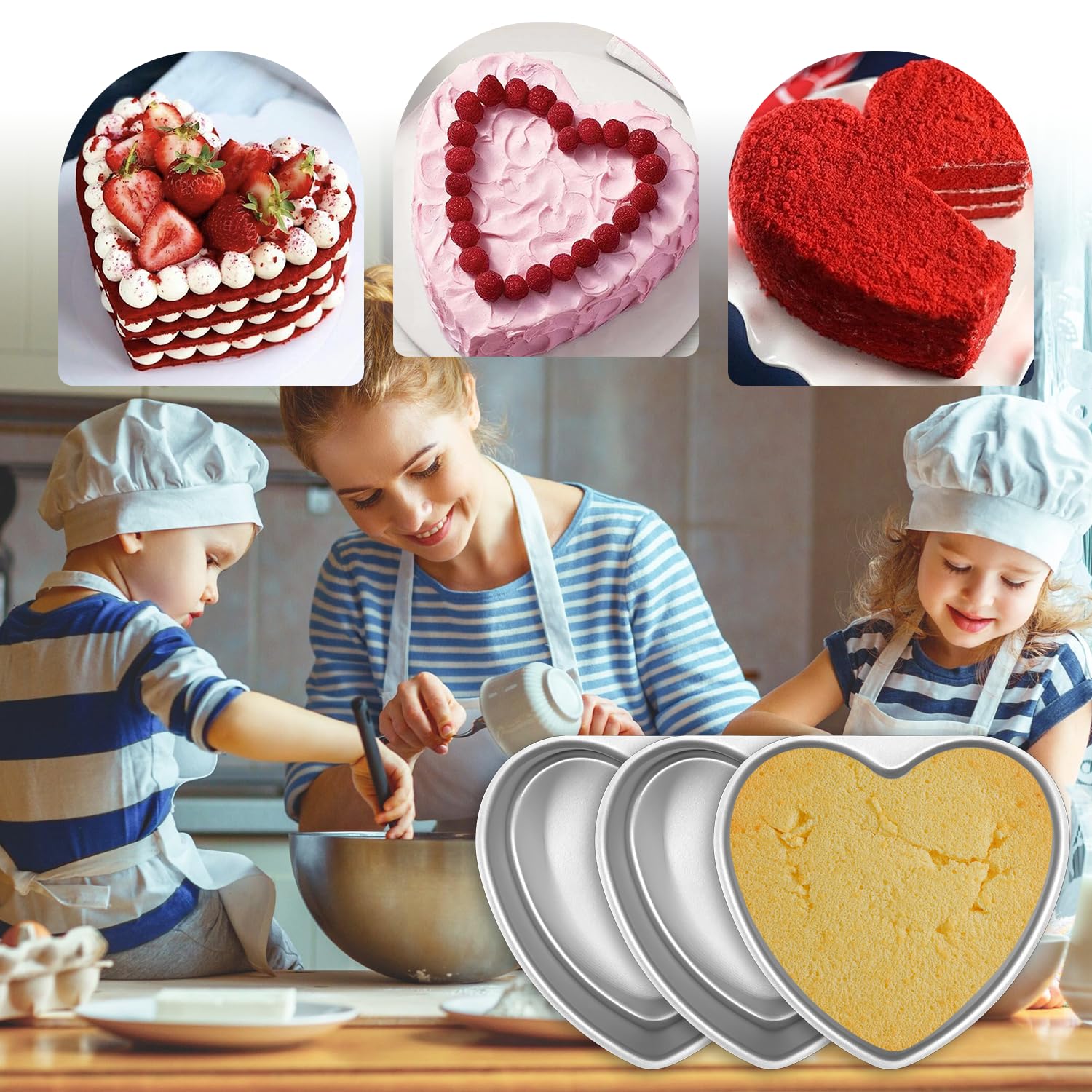 EQUNROY aluminum pans with nonstick coating provide reliable release and quick cleanup