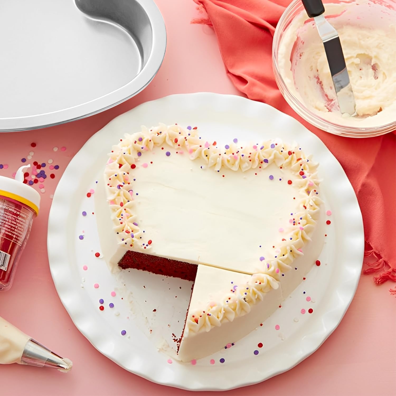 EQUNROY 6in heart pan set ideal for Valentine’s and weddings, versatile for desserts
