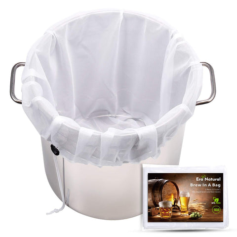 Era Natural brew bags 3-pack with drawstring for mess-free brewing