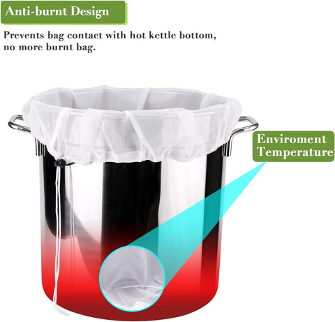 Eraturalky temperature safe brew bag withstands wide heat range.