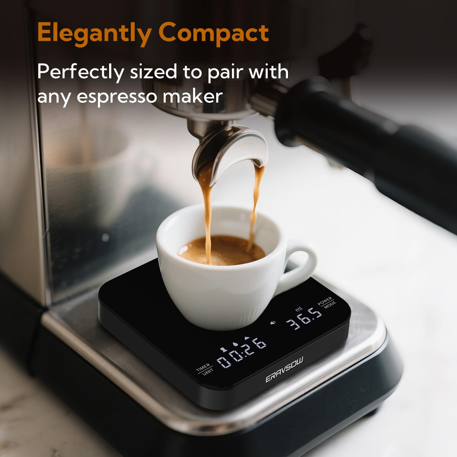 ERAVSOW rechargeable battery indicator highlighting long-lasting cordless operation.