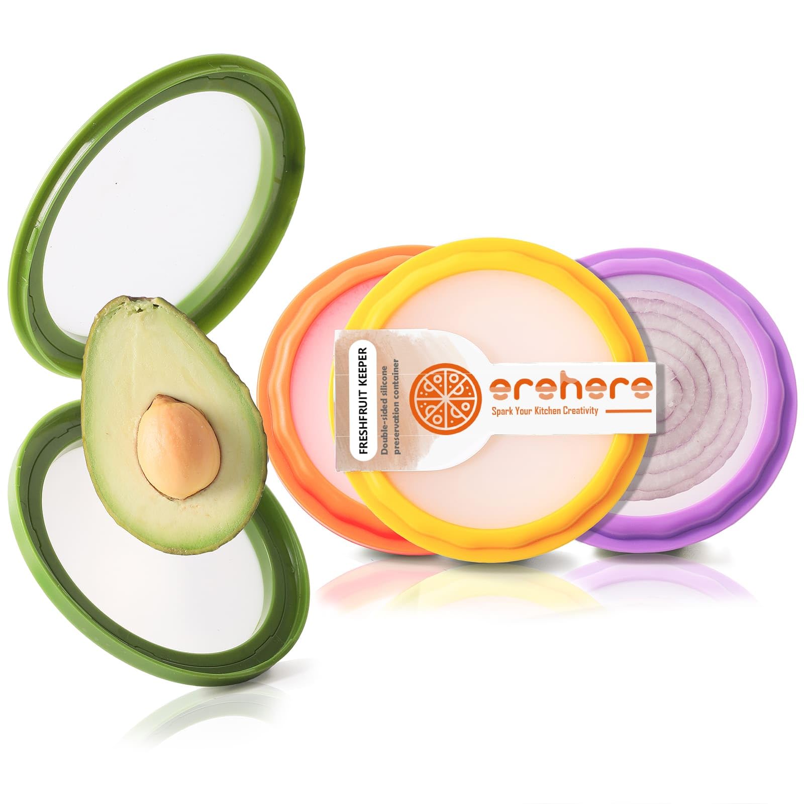 Erehere avocado saver keeps half-avocados fresh in the fridge.