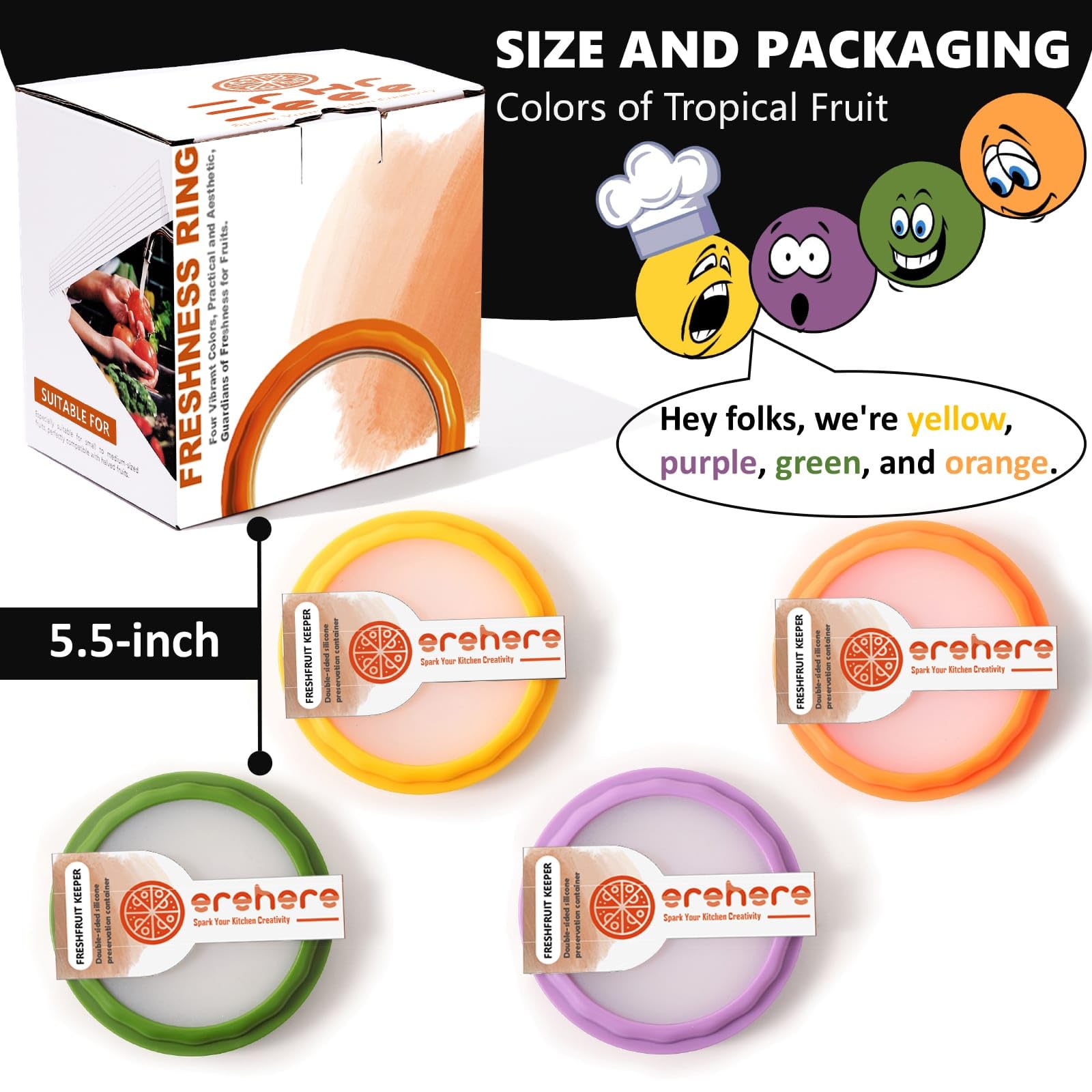 Erehere twist-on lid design enables easy opening and sealing.