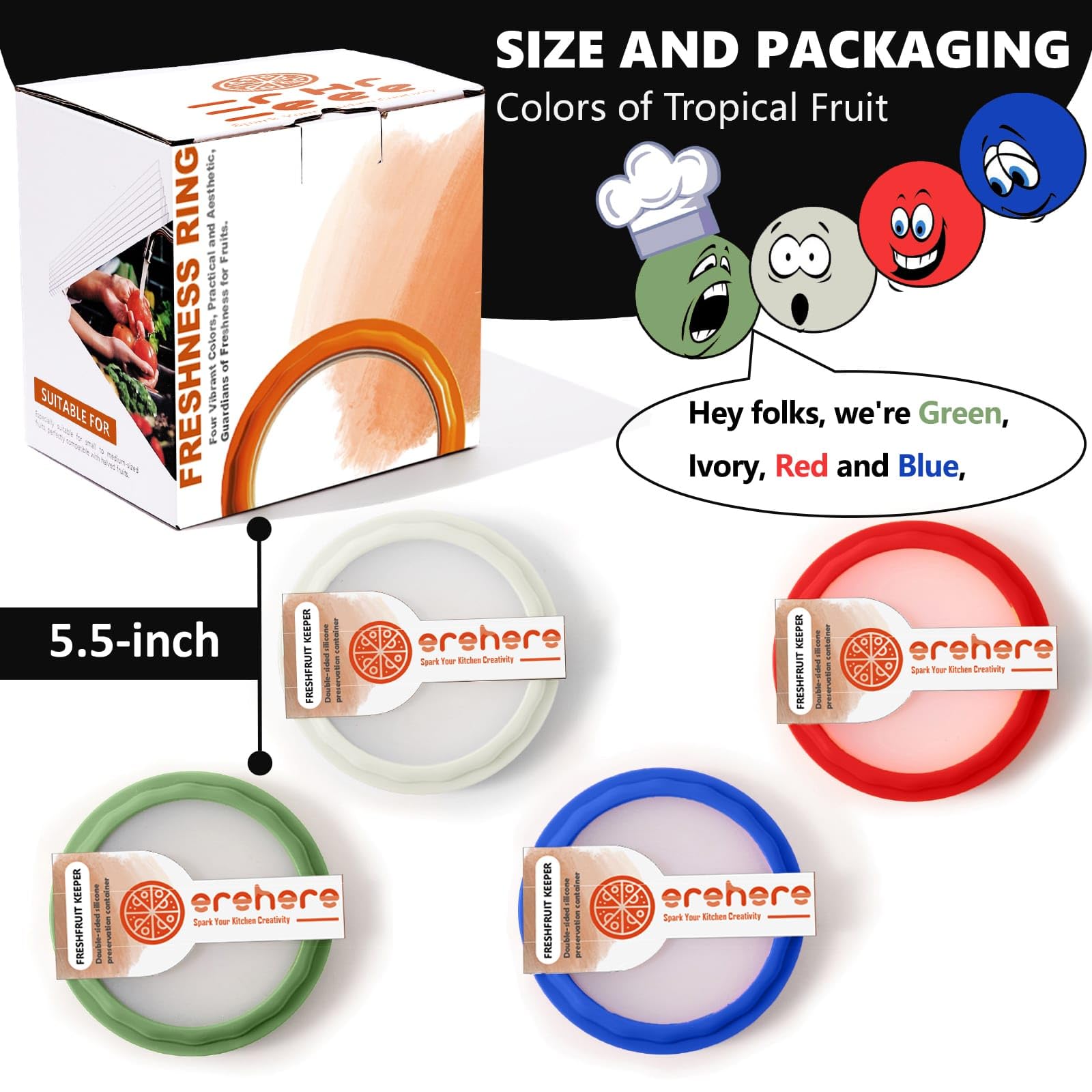 Erehere twist-on lid seals airtight for easy reuse