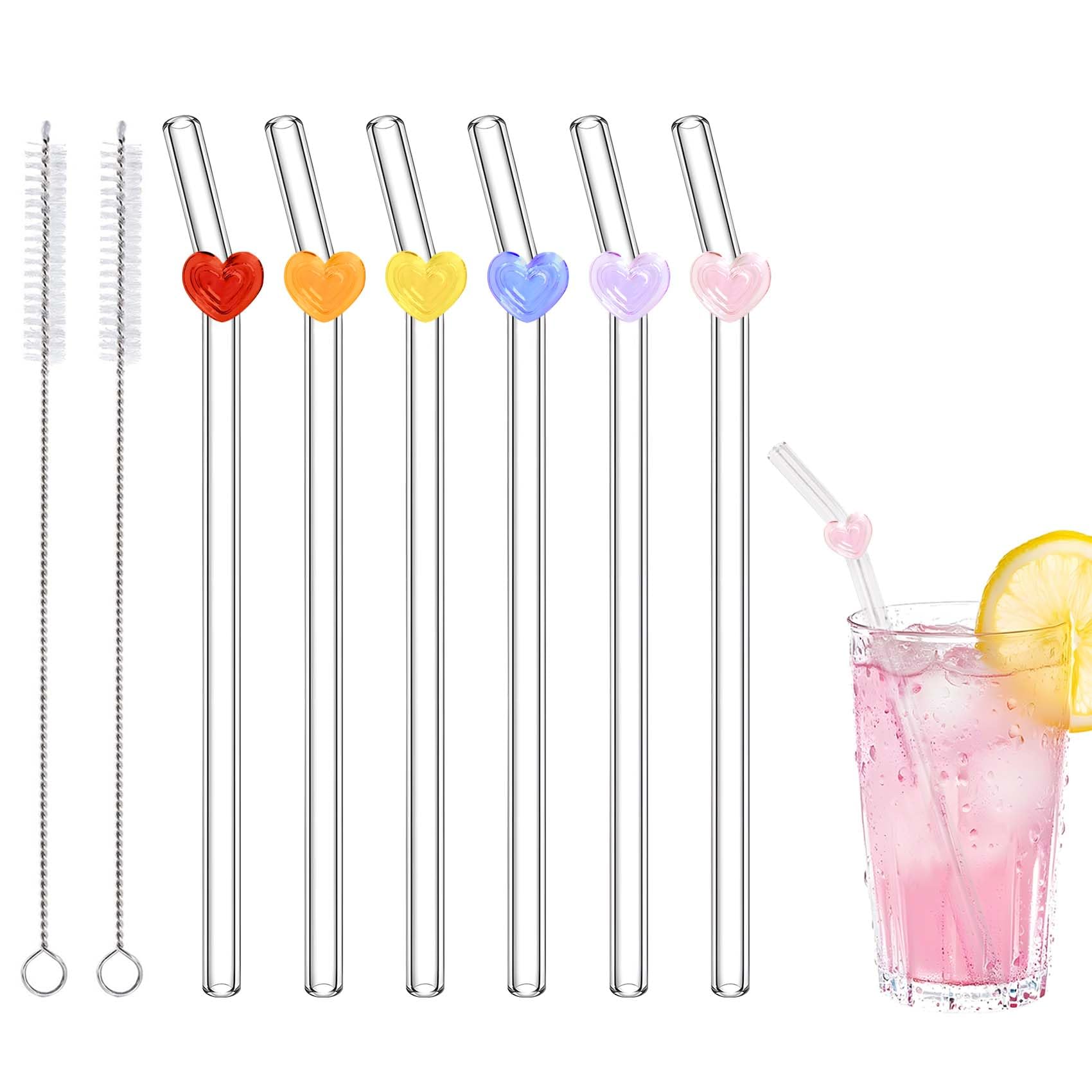Eremaoy gift-ready heart straw set for celebrations.