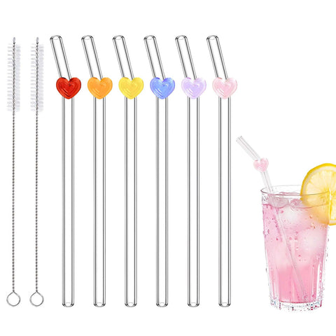 Eremaoy gift-ready heart straw set for celebrations.