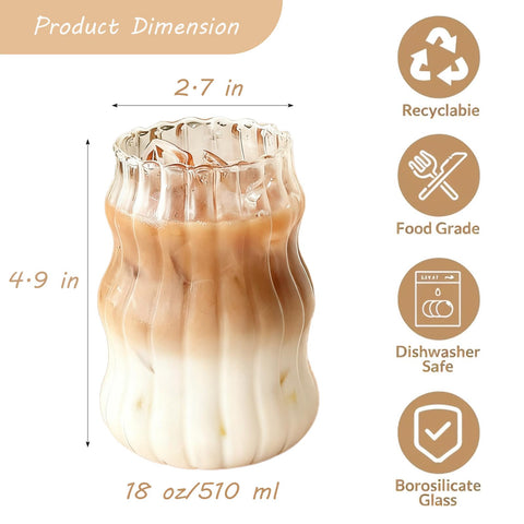 Ergonomic ribbed grip provides comfortable handling during daily sipping
