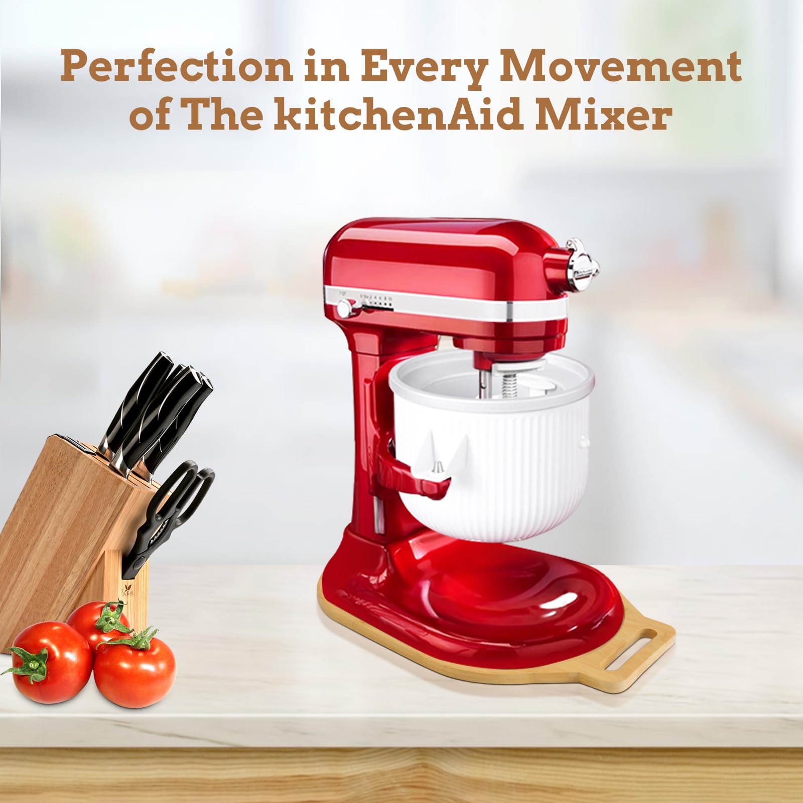 Ericair Bamboo Mixer Mat Durable Bamboo highlights natural, long-lasting construction.