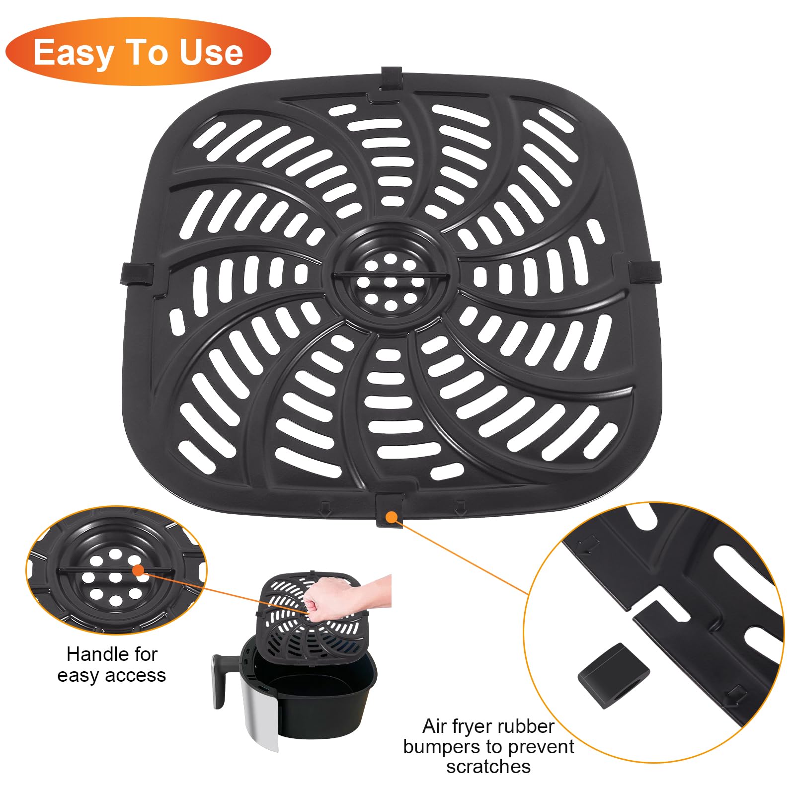 Ericair perforated grill pan improves air circulation for even cooking