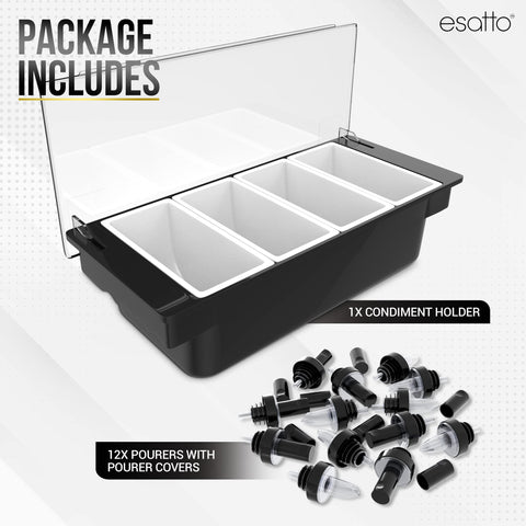 Esatto four 1-pint inserts keep essential ingredients within easy reach.