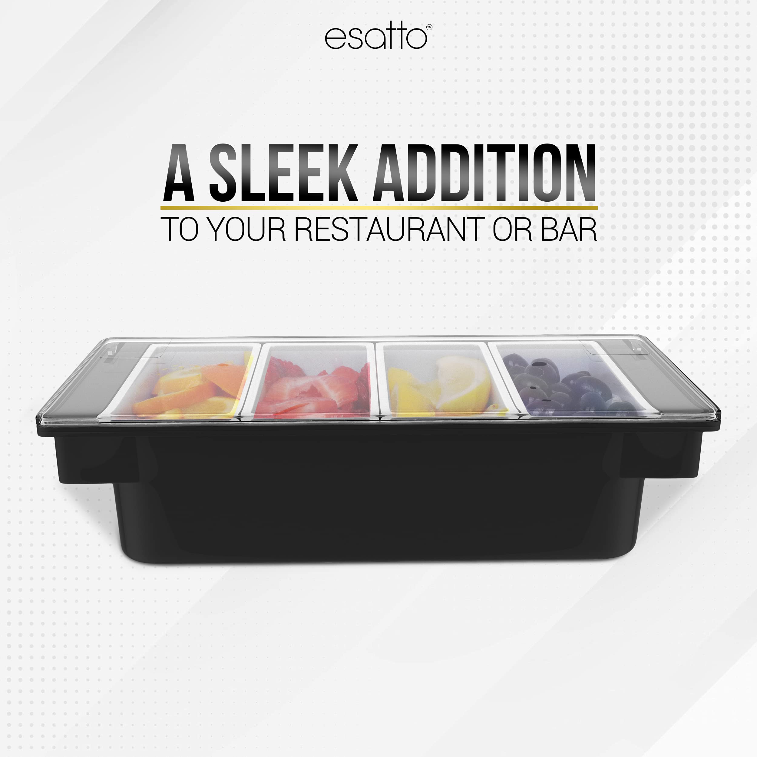 Esatto gift-ready condiment holder ideal for home bars or professional setups.