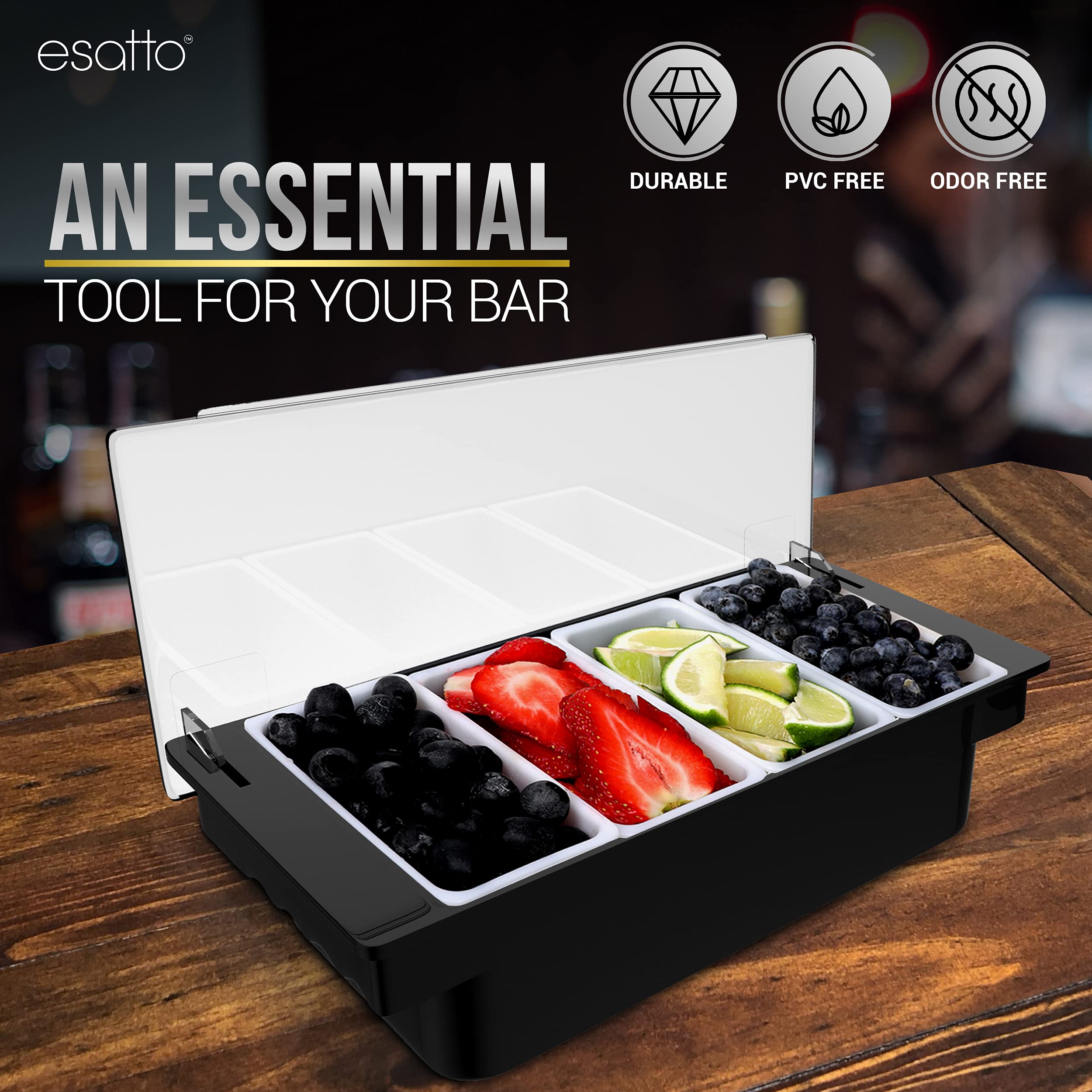 Esatto leak-free pourers reduce waste and prevent messy counters.