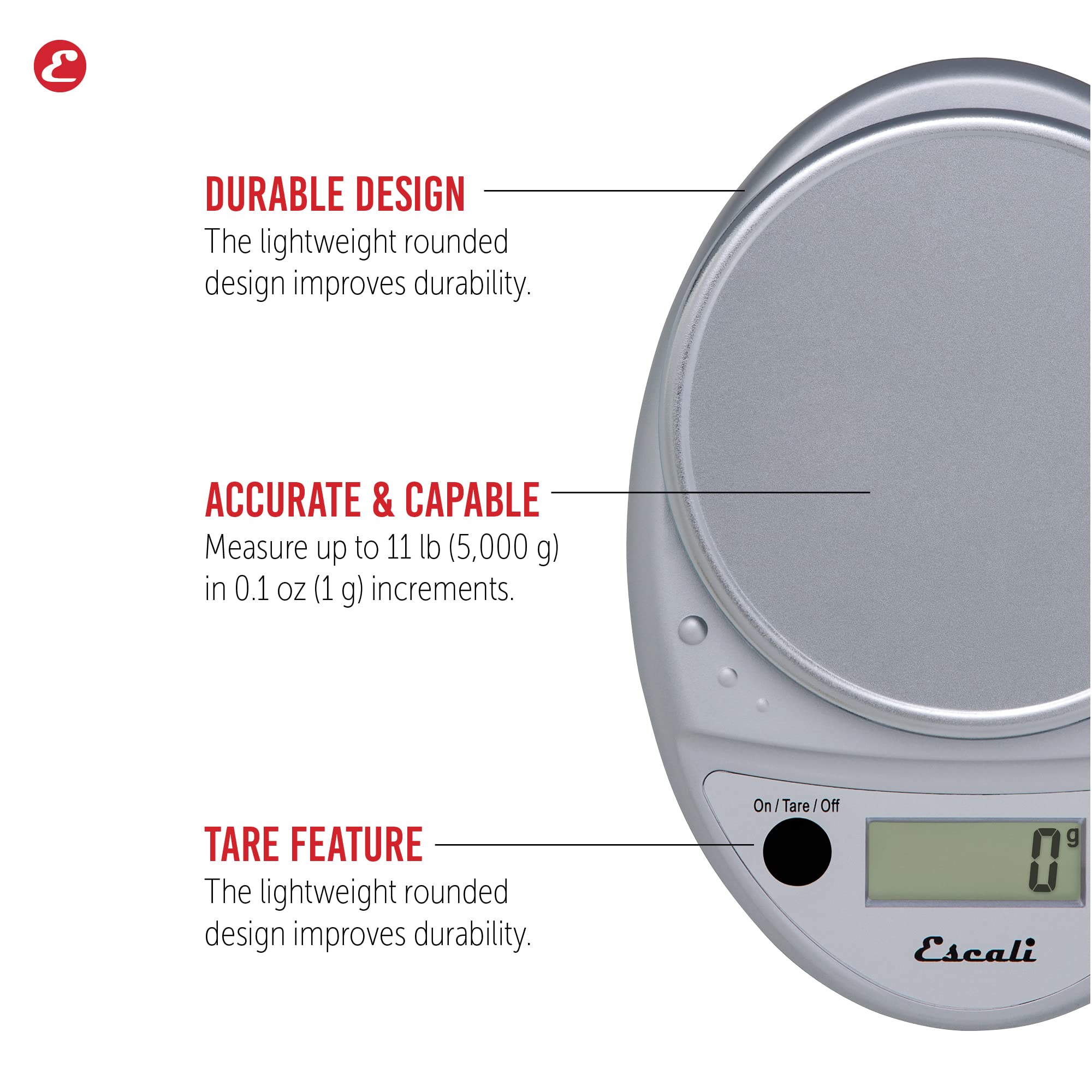 Escali Primo auto-off feature helps conserve battery life during long recipes