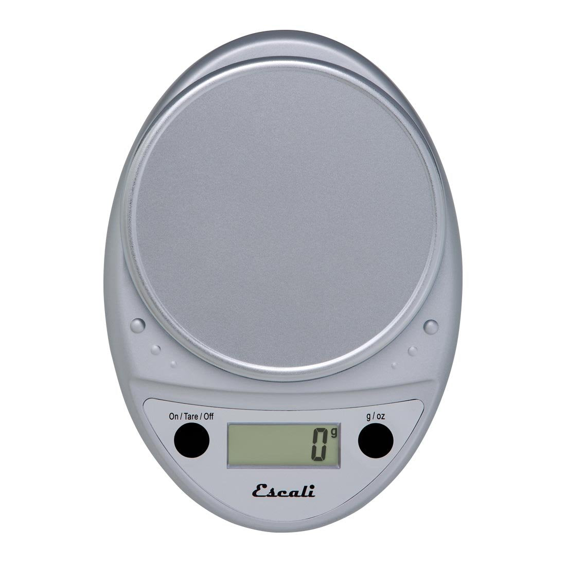 Escali Primo scale tare function illustrates zero reset for measuring multiple items accurately