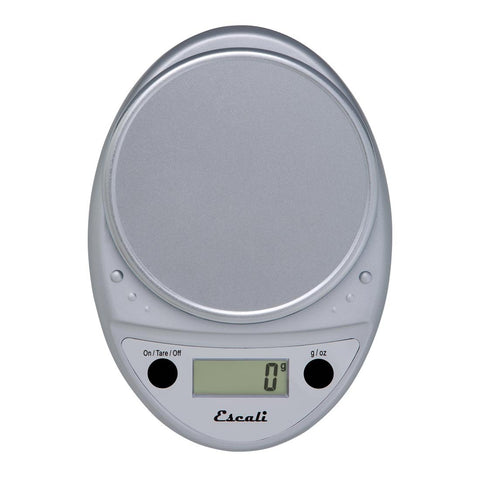 Escali Primo scale tare function illustrates zero reset for measuring multiple items accurately