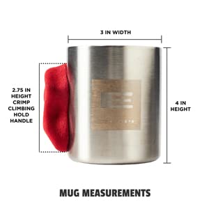 Escape Climbing Crimp Mug stainless steel body offers durable daily use