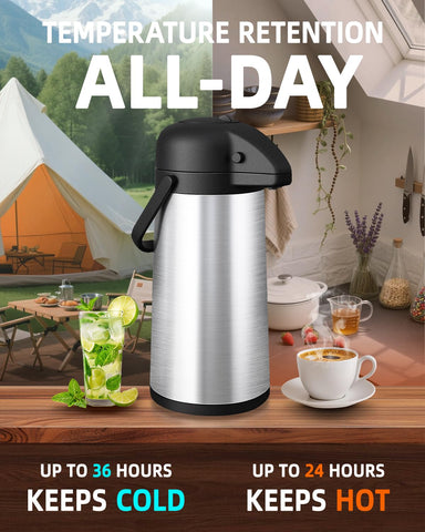 Esemoil Coffee Carafe with 360° rotate base for convenient access