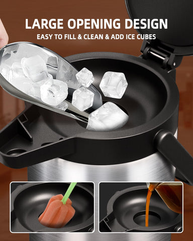 Esemoil Coffee Carafe ice-ready design keeps beverages refreshing