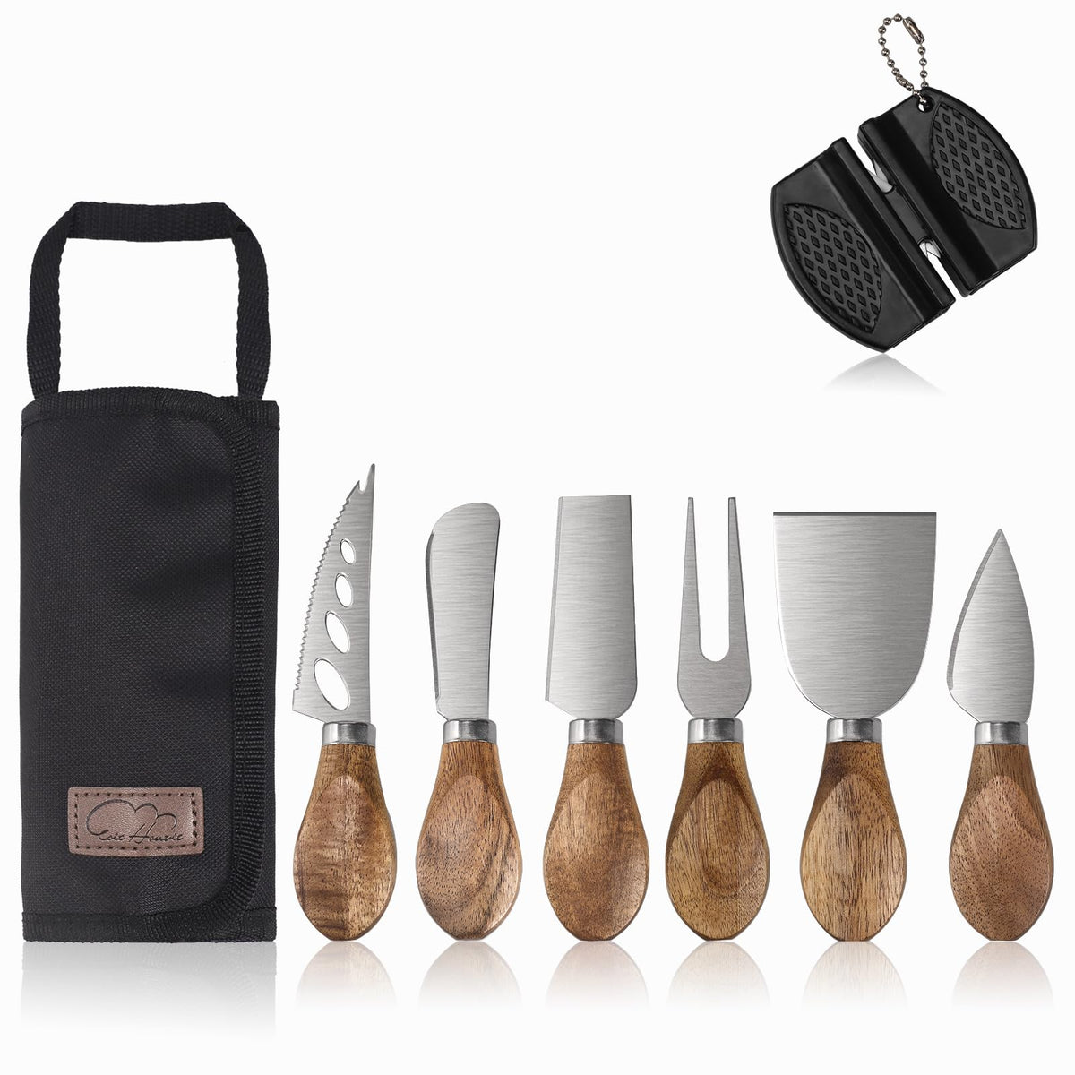 Esie Houzie pronged knife for precise cheese slicing on charcuterie boards