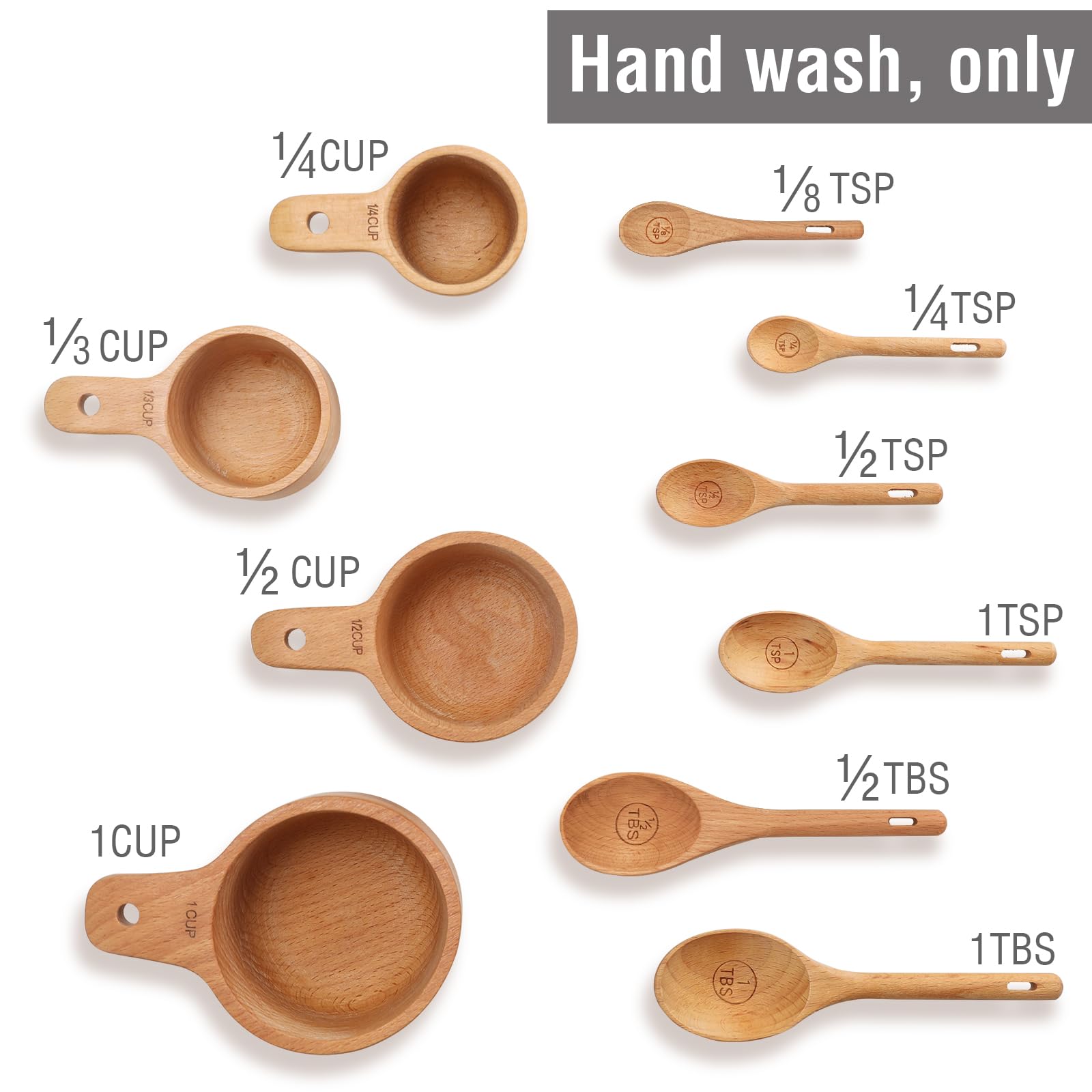 Esie Houzie spoons nested together for space-saving storage