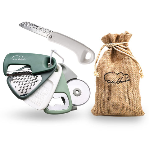 Esie Houzie grater for cheese and vegetables, quick prep in compact kitchens.