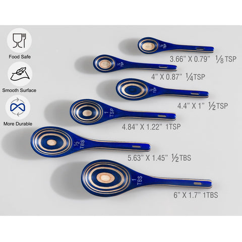 Esie Houzie measuring spoons display natural wood grain and durability