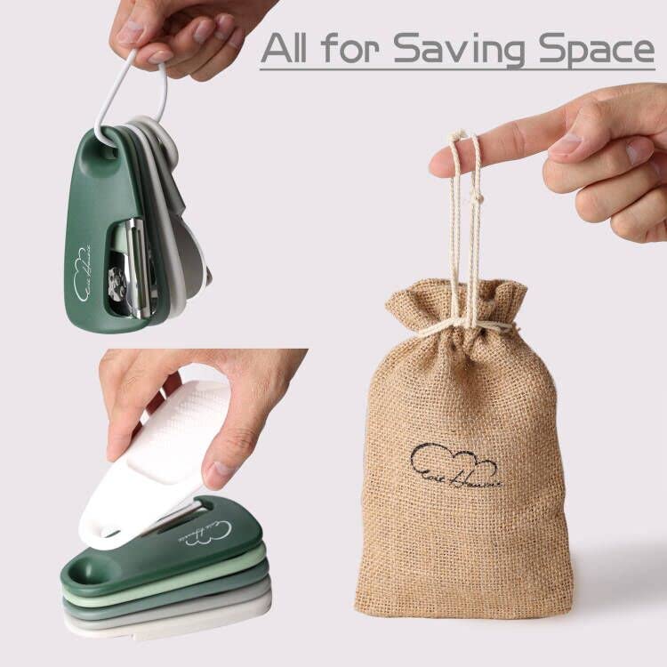 Esie Houzie nesting kitchen tools, space-saving storage for drawers or walls.