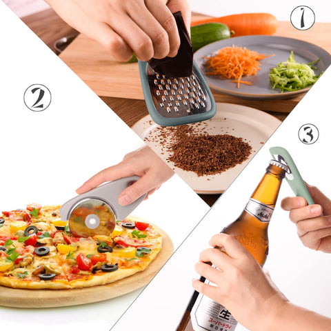 Esie Houzie pizza cutter wheel, clean slices for pizzas and flatbreads.
