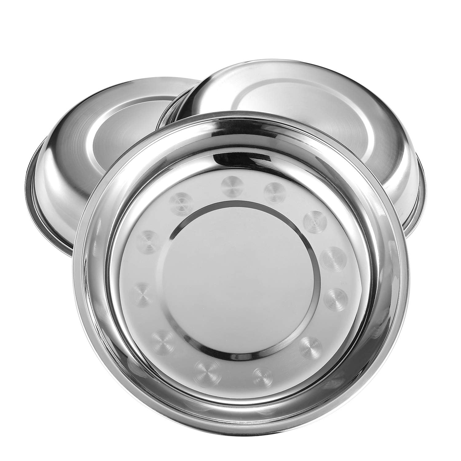 Eslite 9-inch round plate with mirror finish elevates table settings.