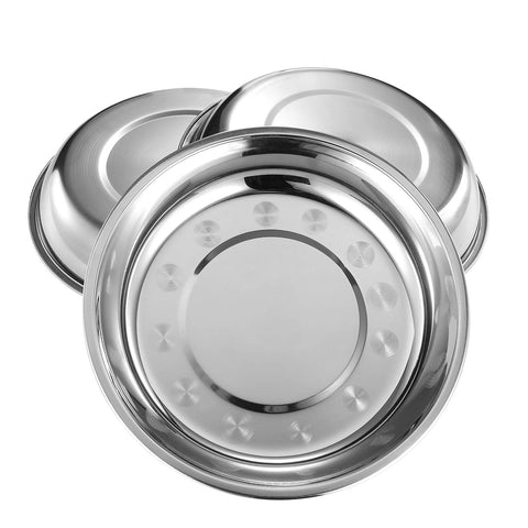 Eslite 9-inch round plate with mirror finish elevates table settings.