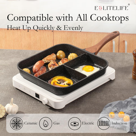 ESLITE LIFE induction-base ensures fast, even heating on any stove